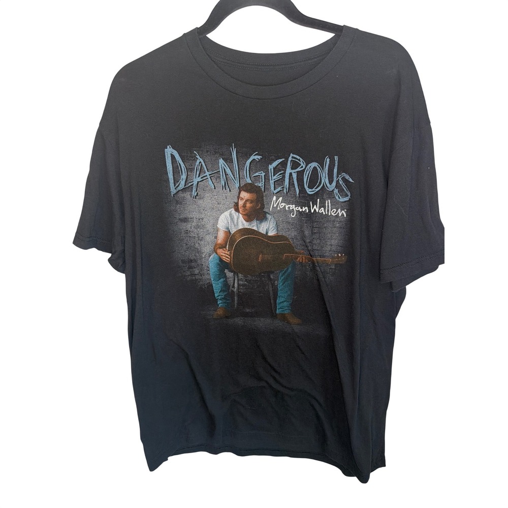 Morgan Wallen The Dangerous Tour Concert T-Shirt Black Mens XL Graphic Tee